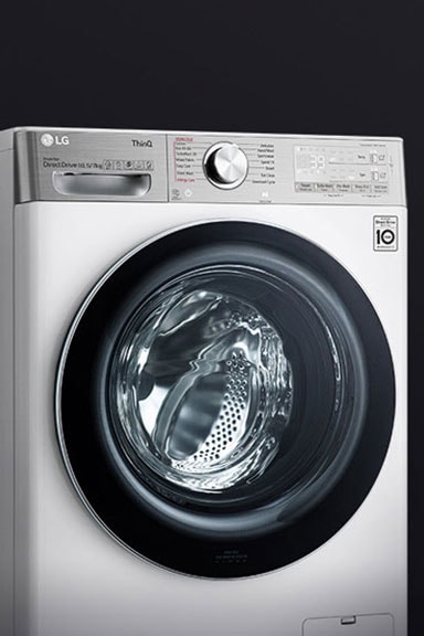 Απεικόνιση του πλυντηρίου με πλήρως ορατή την πόρτα από ενισχυμένο γυαλί.