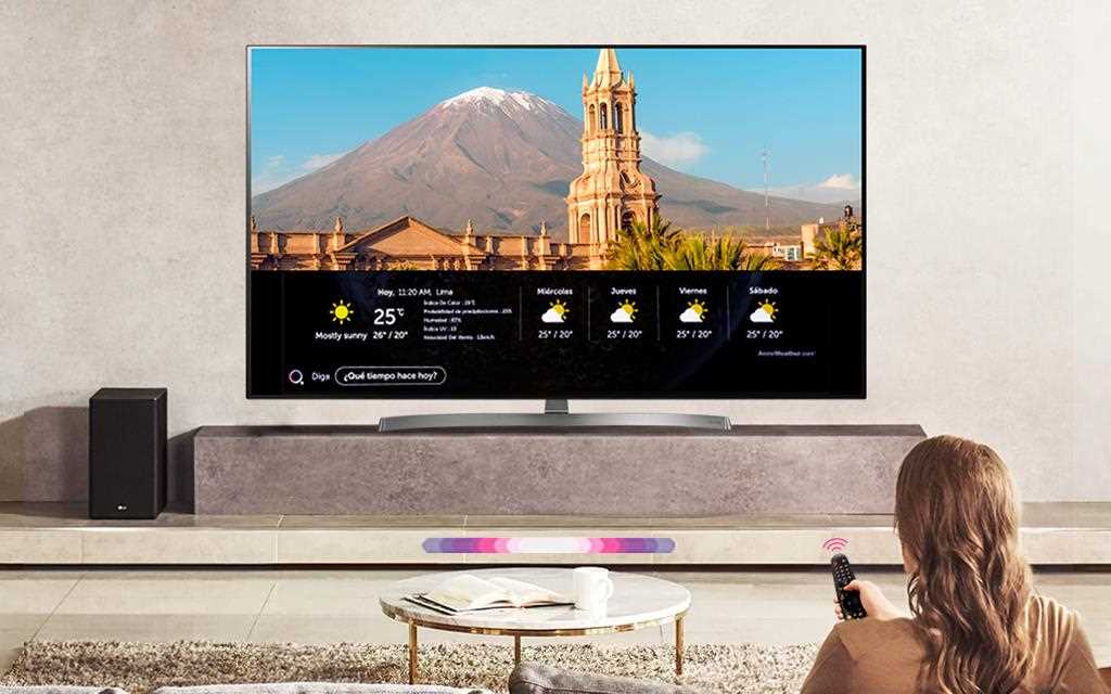 Χαρακτηριστικά έξυπνης τηλεόρασης σε μια τηλεόραση LG OLED.