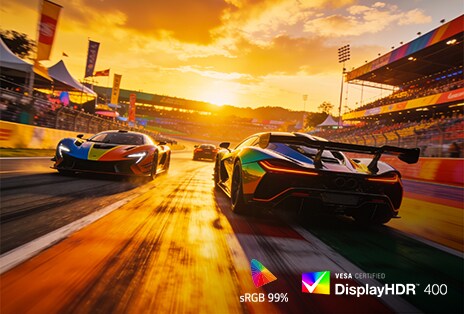 Monitor UltraGear G5 (25G590B) s VESA DisplayHDR 400 i sRGB 99 % za bogatije boje i dublje detalje u prožimajućem igranju