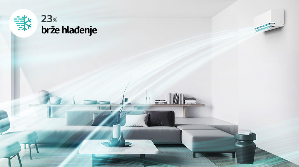 Hladni zrak kreće se prema gore kako bi brže ohladio unutrašnjost dok se spušta prema dolje