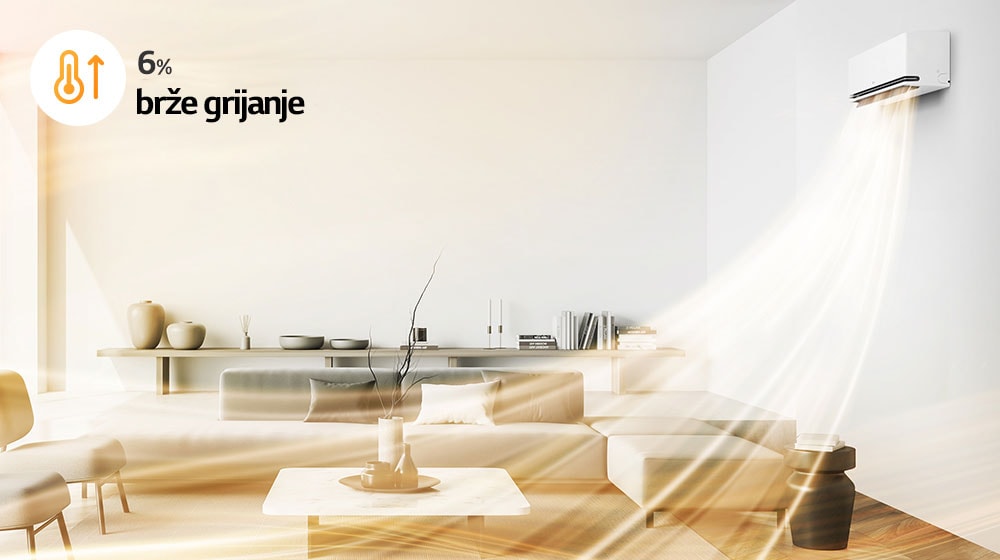 Topli zrak kreće se prema dolje i diže se, brže zagrijavajući unutrašnjost.