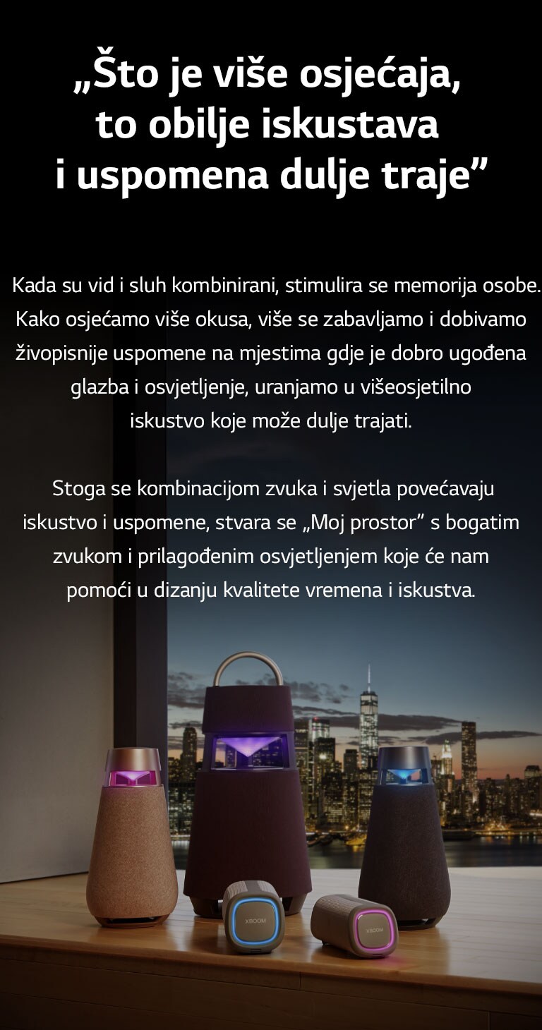 Slika obitelji zvučnika XBOOM.