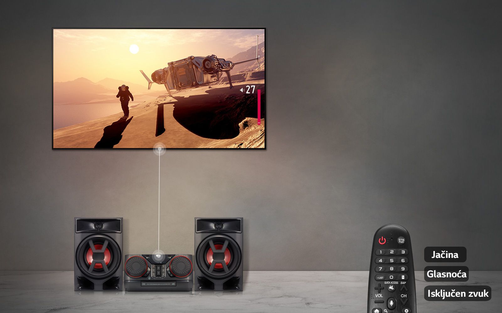 Sinkronizacija zvuka televizora <br>1