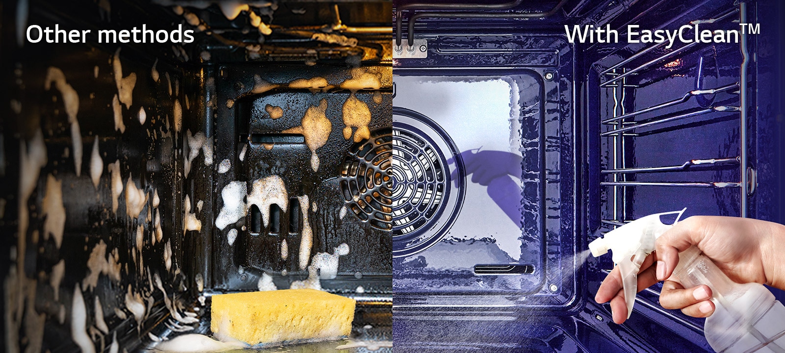 Videozapis unutrašnjosti proizvoda koja se lako čisti pomoću funkcije EasyClean.