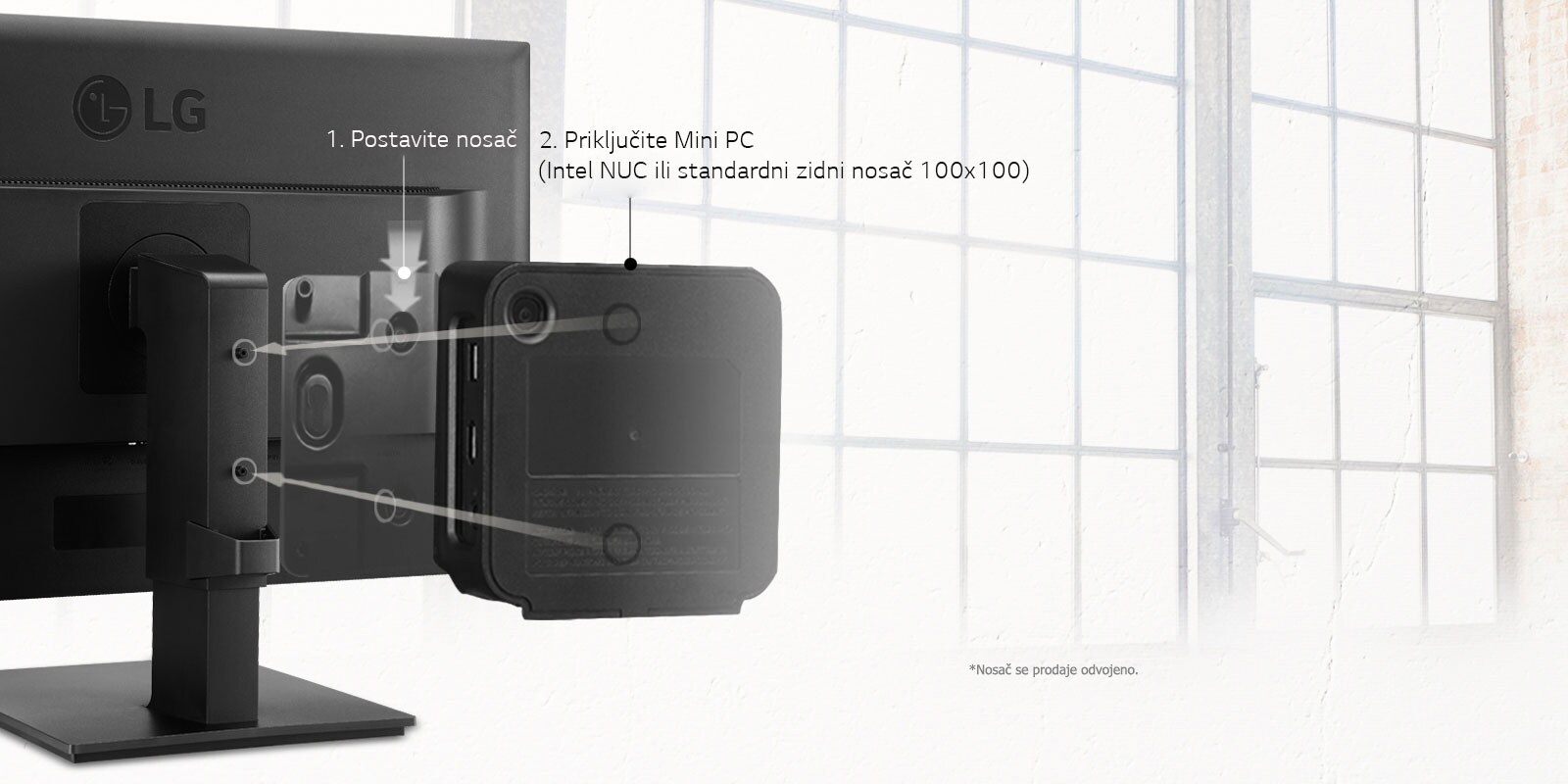 Dostupan Mini PC priključak<br>1