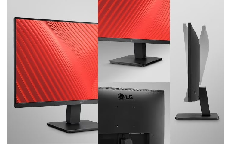 Ovaj zaslon ima tanki okvir s tri strane, a monitor omogućuje podešavanje nagiba.