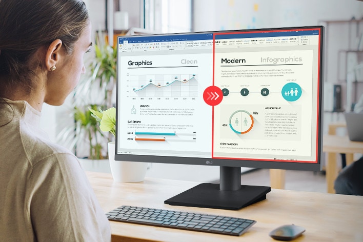 Usporedna slika desne strane s primijenjenim načinom rada čitanja i lijeve strane bez primijenjenog načina rada čitanja.