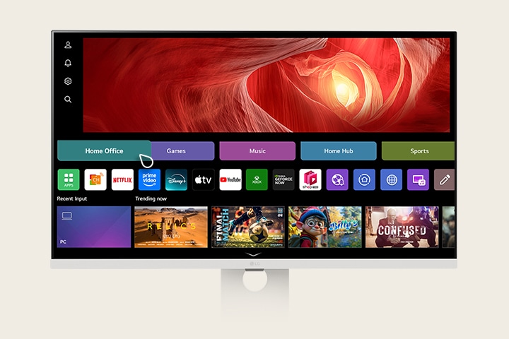 Videozapis prikazuje značajke kućnog ureda u operativnom sustavu WebOS.