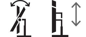 Prilagodljiv monitor s podešavanjem nagiba/visine.