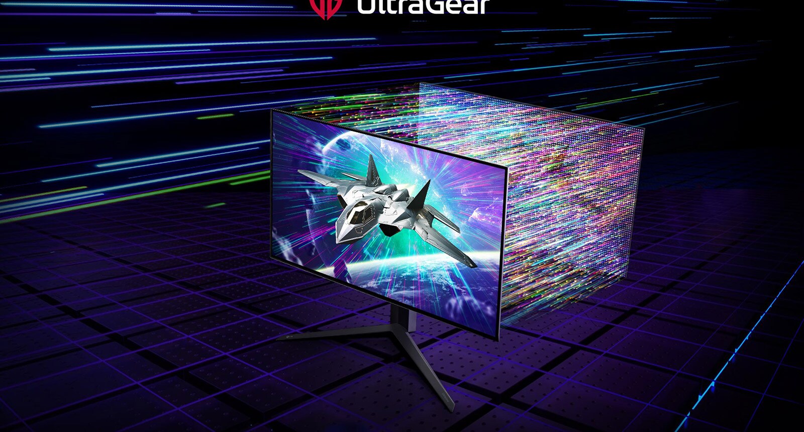 Prikazuje polovicu logotipa UltraGear™ i 27GR95UM.