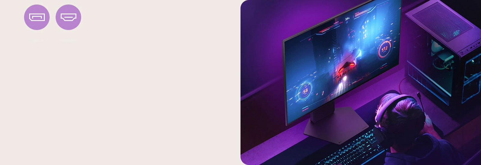 Igrači uživaju u brzini osvježavanja od 240 Hz koju podržavaju priključci DP 1.4 i HDMI 2.1.