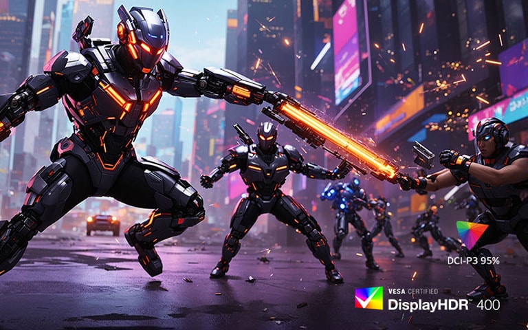 Realistične pojedinosti DisplayHDR 400 i DCI-P3 95%.