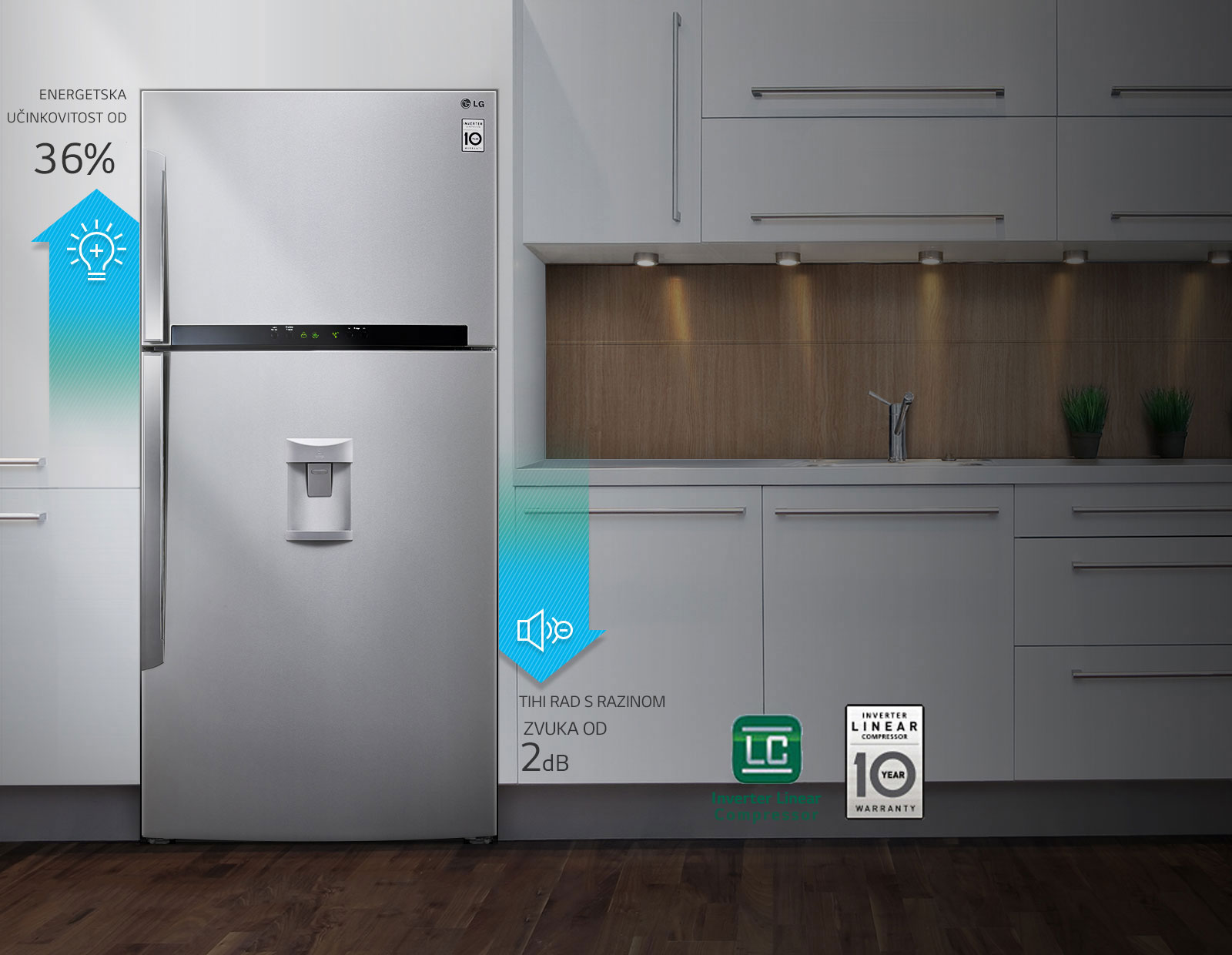 LG inverterski kompresor štedi energiju<br>1