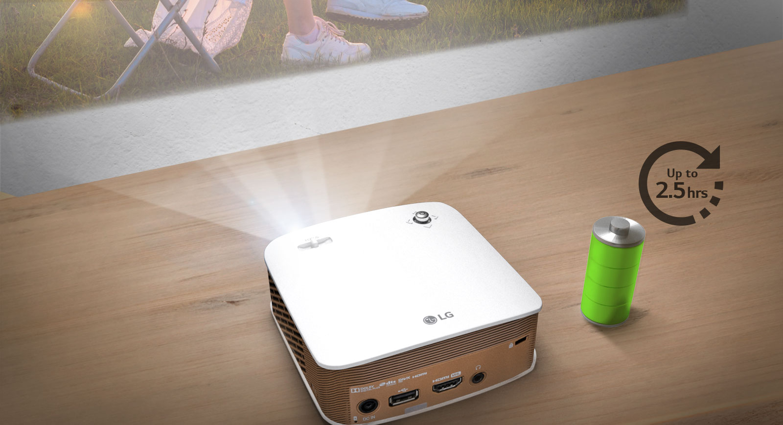 Ugrađena baterija izdržljivosti do 2,5 sata1