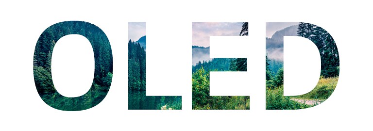 Riječ „OLED” ispunjena prizorom prirode koja klizi zdesna (reproduciraj videozapis)