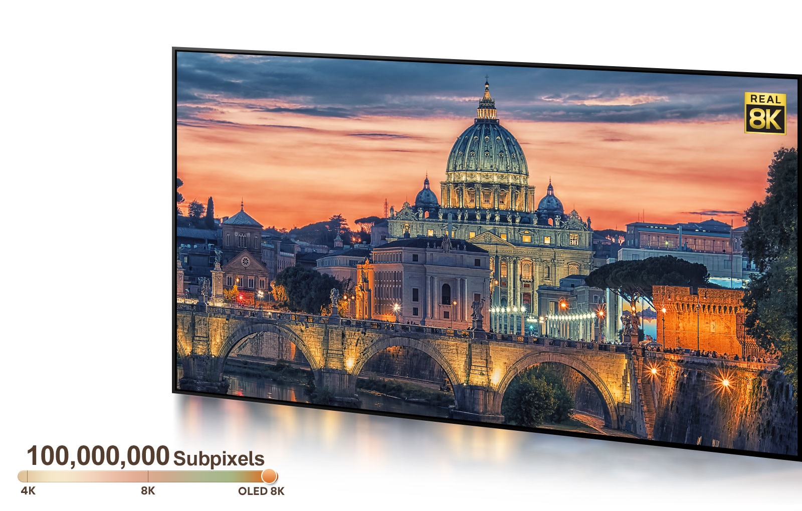 TV ekran koji snima krajolik Trga sv. Petra (pustiti videozapis)