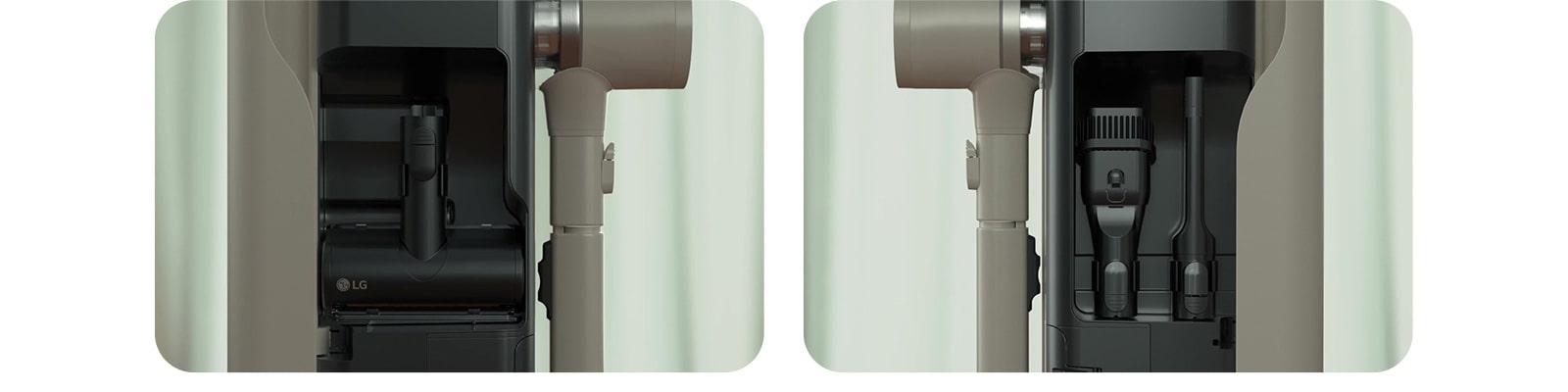 Spremište za dodatnu opremu vidljivo je na lijevoj i desnoj strani postolja.