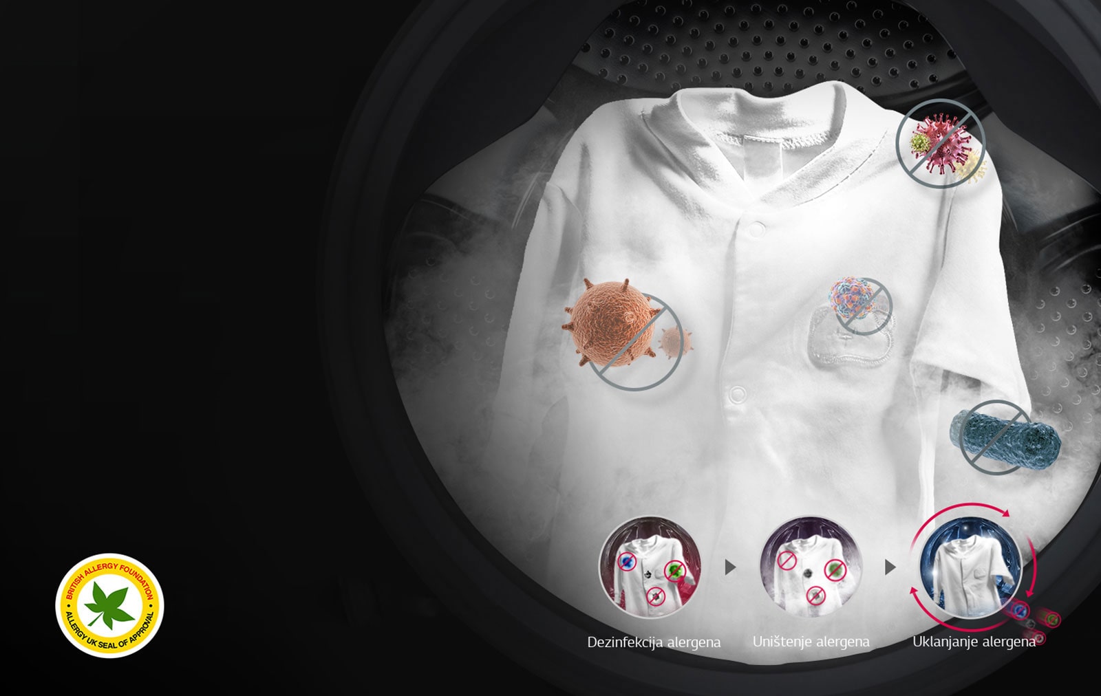 Spriječite alergene snagom pare<br>1