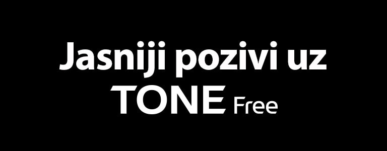 Prikazuje rub slušalice TONE Free i njegov upravljač na dodir.