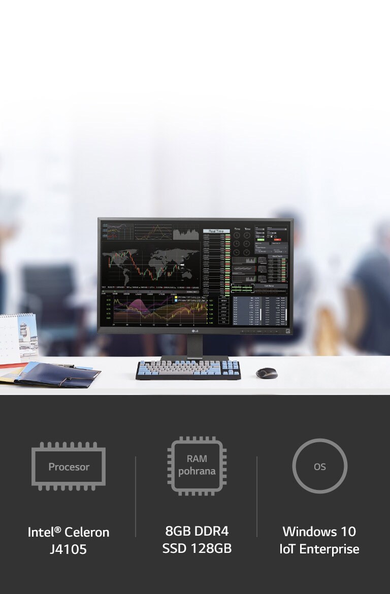 Snažnije performanse uz procesor (Intel® Celeron J4105), RAM pohranu ( 8GB DDR4 / SSD 128GB) i OS (Windows10 IoT Enterprise)