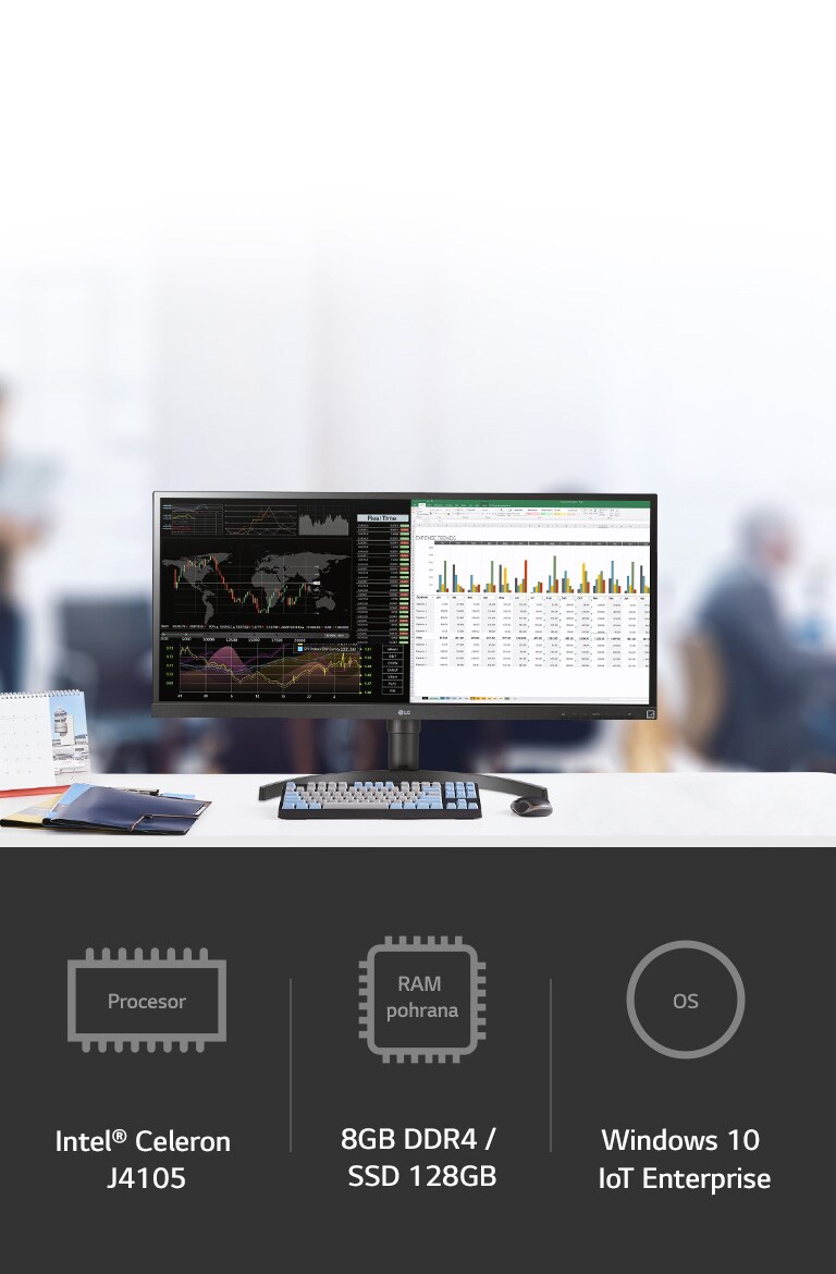 Snažne performanse uz procesor (Intel® Celeron J4105), RAM pohranu ( 8GB DDR4 / SSD 128GB) i OS (Windows10 IoT Enterprise)