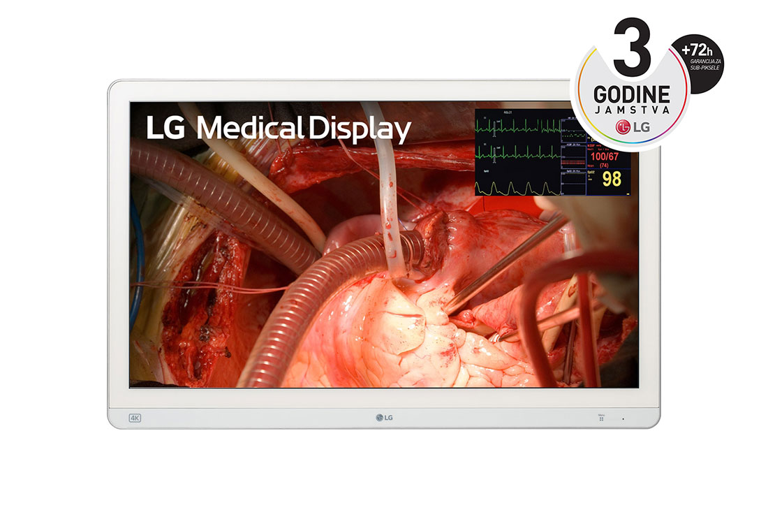 LG 27” 16:9 omjer slike VA panel medicinski monitor s brzinom osvježenja od 60 Hz, prikaz prednje strane, 27HQ710S-W