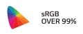 Preko 99% sRGB palete boja