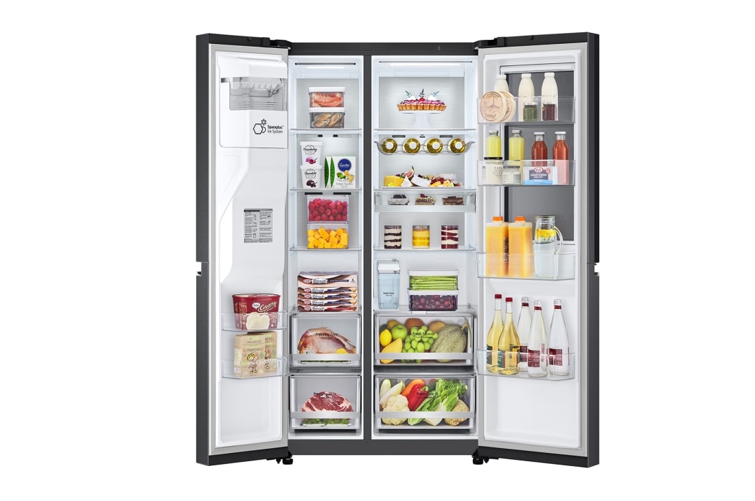 LG InstaView Door-in-Door™ Side-by-Side hladnjak, DoorCooling+™ i ThinQ™ tehnologija, kapacitet 635L, InstaView Door-in-Door™ Side-by-Side hladnjak GSXV91MCAE, GSXV91MCAE, thumbnail 3