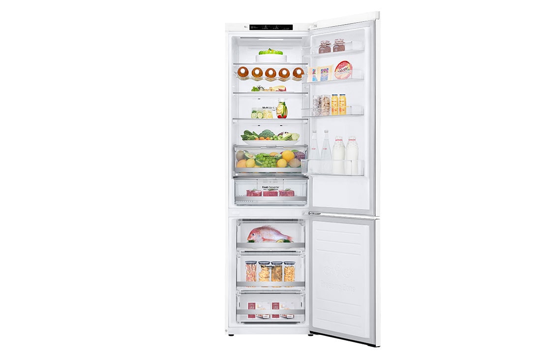 LG Hladnjak sa zamrzivačem u donjem dijelu, DoorCooling⁺™ tehnologija, kapacitet 384L, GBB72SWEFN-Front open food , GBB72SWEFN, thumbnail 16