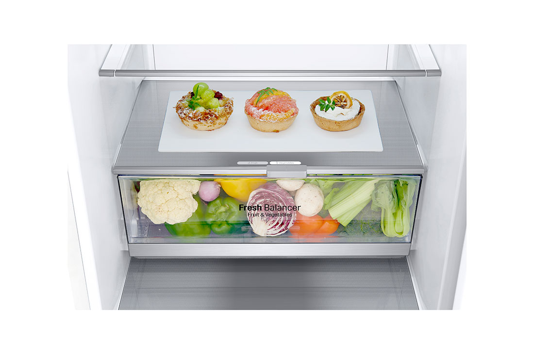 LG Hladnjak sa zamrzivačem u donjem dijelu, DoorCooling⁺™ tehnologija, kapacitet 384L, GBB72SWEFN-freshzone detail-1, GBB72SWEFN, thumbnail 4