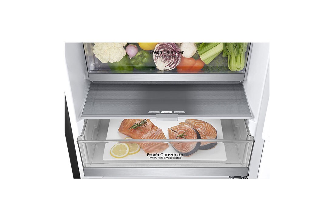 LG Hladnjak sa zamrzivačem u donjem dijelu, D energ. razreda s inventerskim linearnim kompresorom kapaciteta 384 L, GBB92MCAXP, thumbnail 6