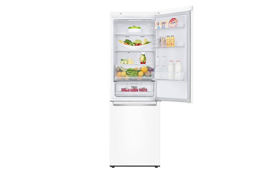 LG Hladnjak sa zamrzivačem u donjem dijelu, DoorCooling⁺™ i ThinQ™ tehnologija, kapacitet 341L, GBB61SWHMN, GBB61SWHMN, thumbnail 4