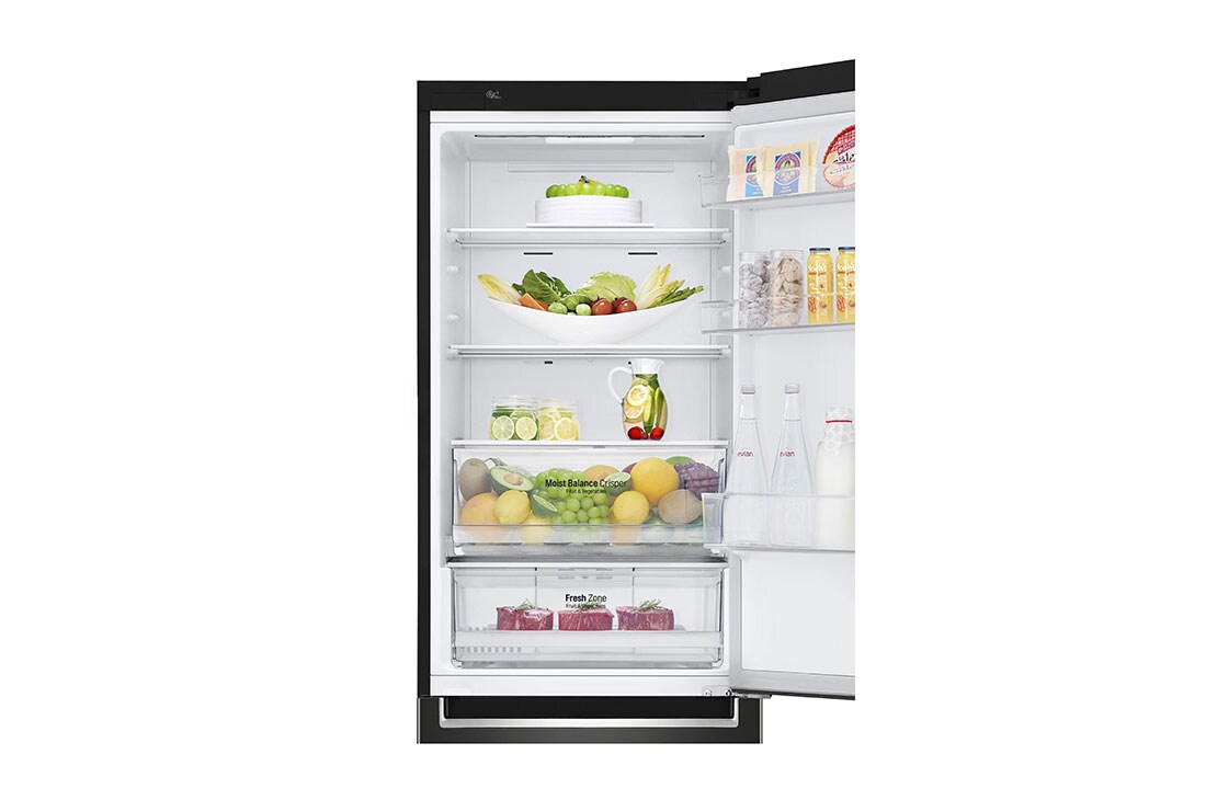 LG Hladnjak sa zamrzivačem u donjem dijelu, DoorCooling⁺™ i ThinQ™ tehnologija, kapacitet 341L, GBB61BLHMN, GBB61BLHMN, thumbnail 8