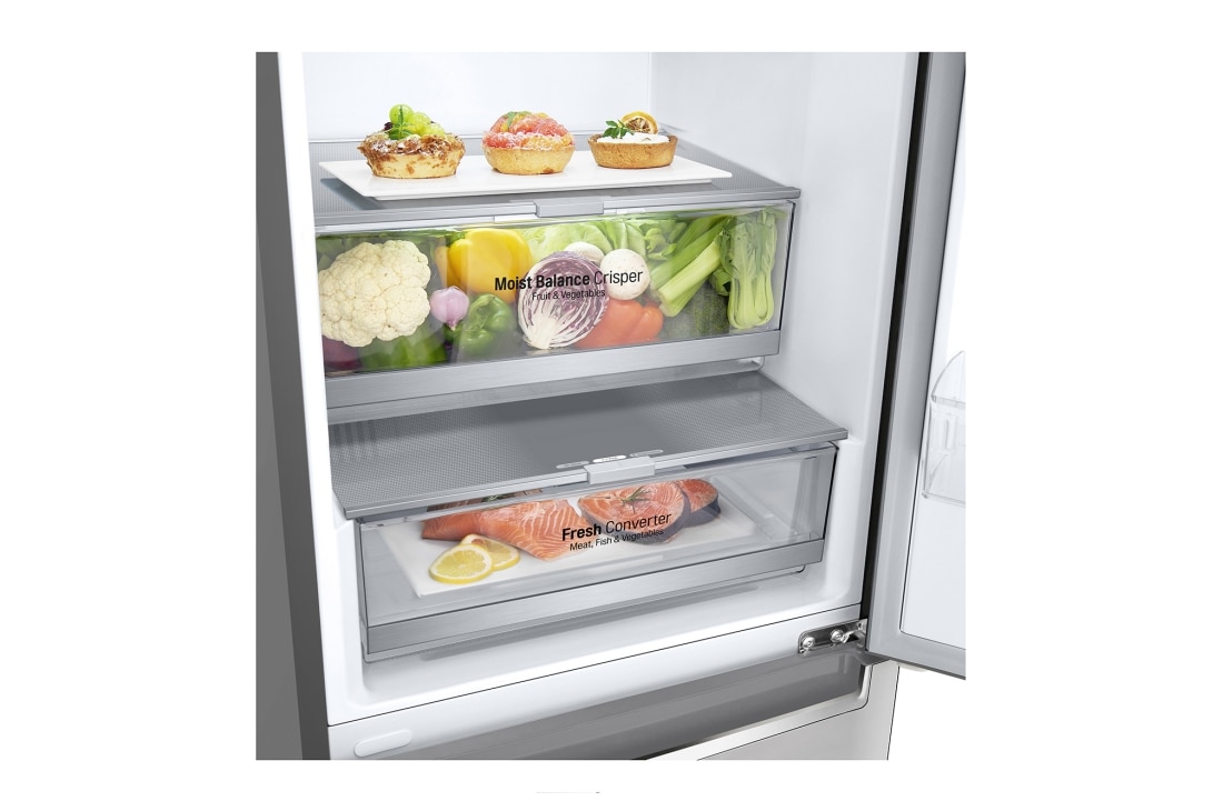LG Hladnjak sa zamrzivačem u donjem dijelu, DoorCooling⁺™ i ThinQ™ tehnologija, kapacitet 383L, GBF72NSDMN, GBF72NSDMN, thumbnail 3