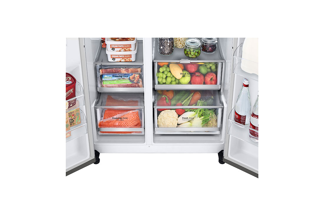 LG Door-in-Door™ Side-by-Side hladnjak, DoorCooling+™ i ThinQ™ tehnologija, kapacitet 635L, GSJV90PZAF, GSJV90PZAF, thumbnail 4