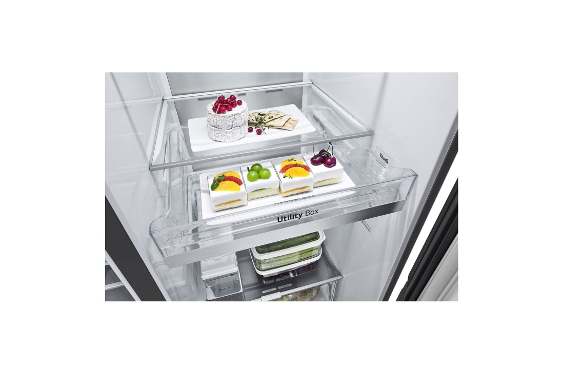 LG InstaView Door-in-Door™ Side-by-Side hladnjak, DoorCooling+™ i ThinQ™ tehnologija, kapacitet 635L, GSXV91MCAF, GSXV91MCAF, thumbnail 8