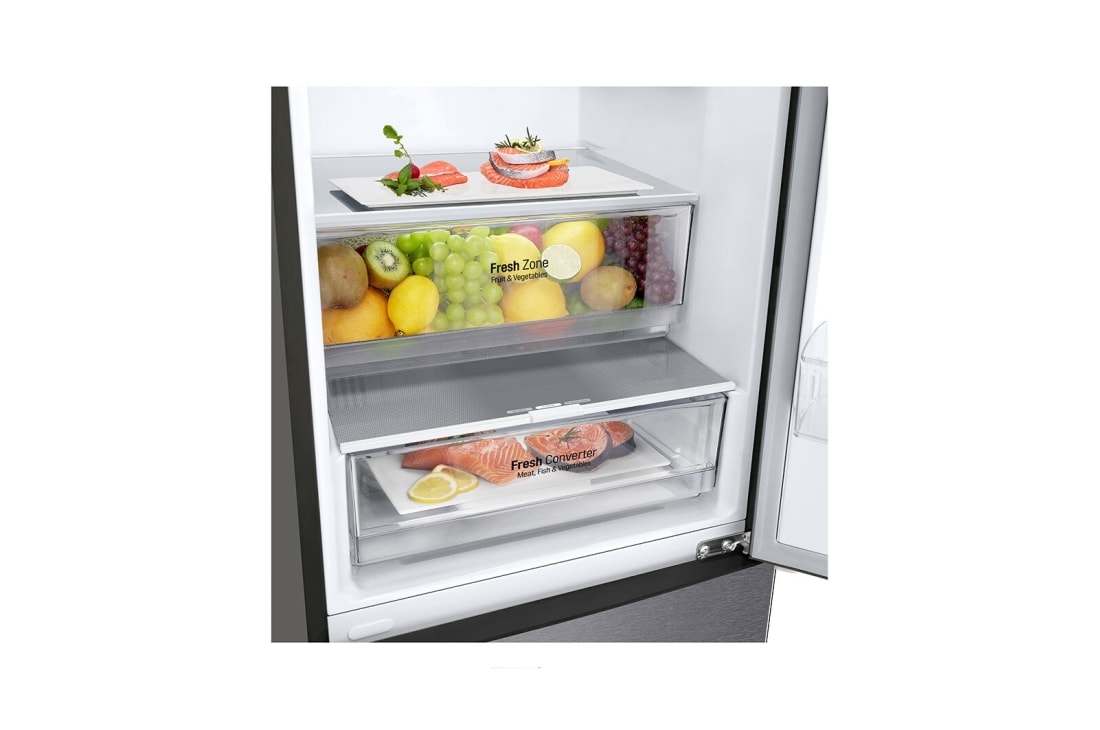 LG Hladnjak sa zamrzivačem u donjem dijelu, DoorCooling<sup>+</sup>™ i ThinQ™ tehnologija, kapacitet 384L, GBP62DSXCC, GBP62DSXCC, thumbnail 4