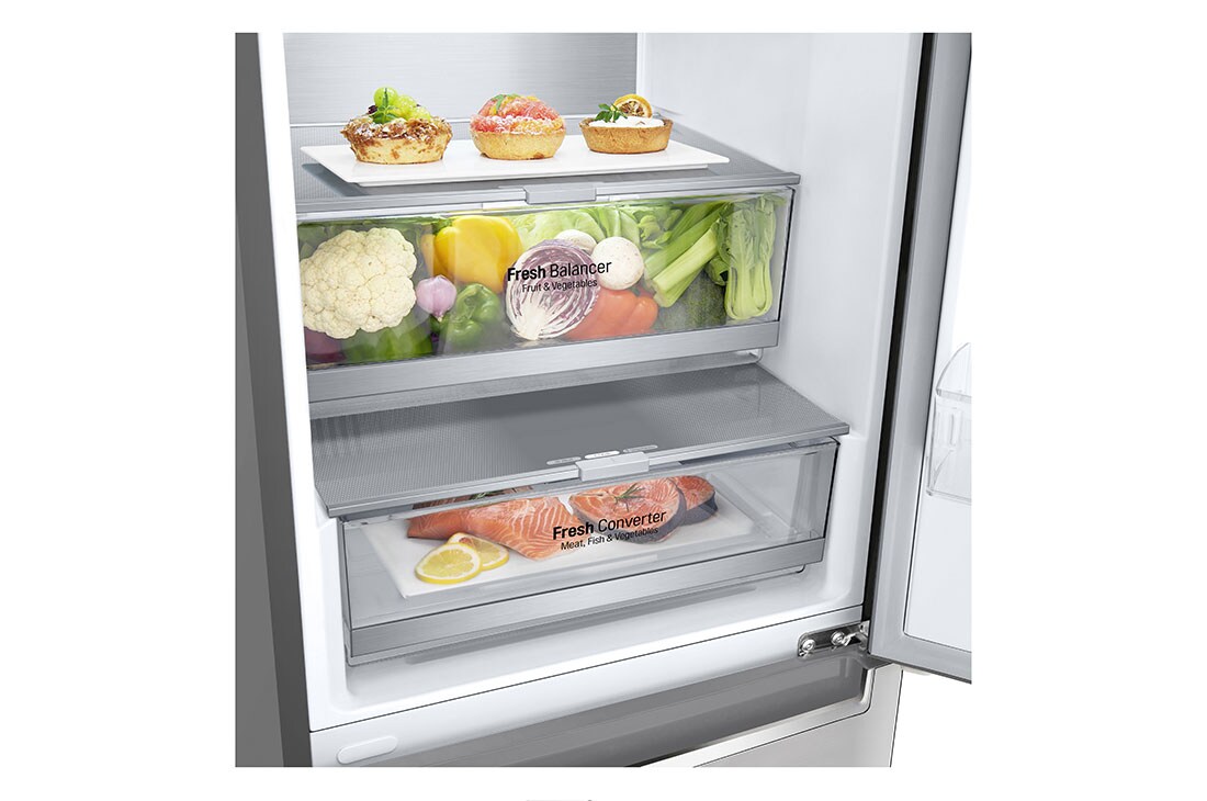 LG Hladnjak sa zamrzivačem u donjem dijelu, DoorCooling<sup>+</sup>™ i ThinQ™ tehnologija, kapacitet 384L, GBB72NSUCN1, GBB72NSUCN1, thumbnail 5