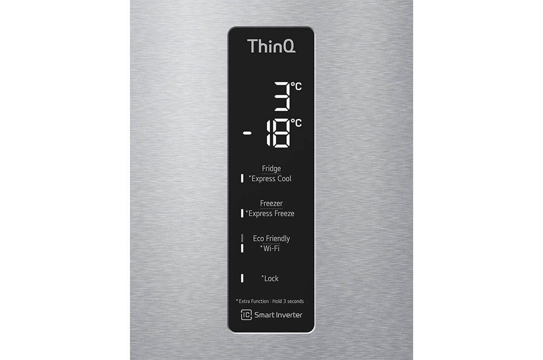 LG Hladnjak sa zamrzivačem u donjem dijelu, DoorCooling<sup>+</sup>™ i ThinQ™ tehnologija, kapacitet 384L, GBB72NSUCN1, GBB72NSUCN1, thumbnail 9