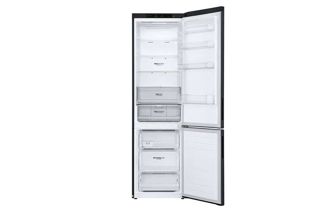 LG Hladnjak sa zamrzivačem u donjem dijelu, DoorCooling+™ tehnologija, kapacitet 384L, front view with door open without food, GBP62MCNAC, thumbnail 11