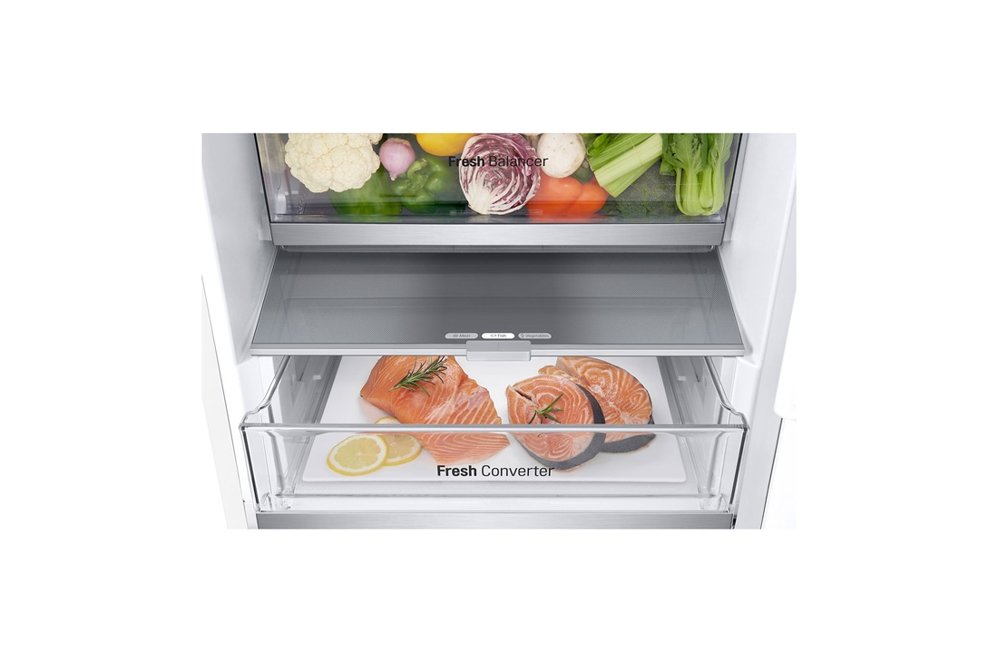 LG Hladnjak sa zamrzivačem u donjem dijelu, DoorCooling+™ tehnologija, kapacitet 387L, GBV7280CSW, GBV7280CSW, thumbnail 6