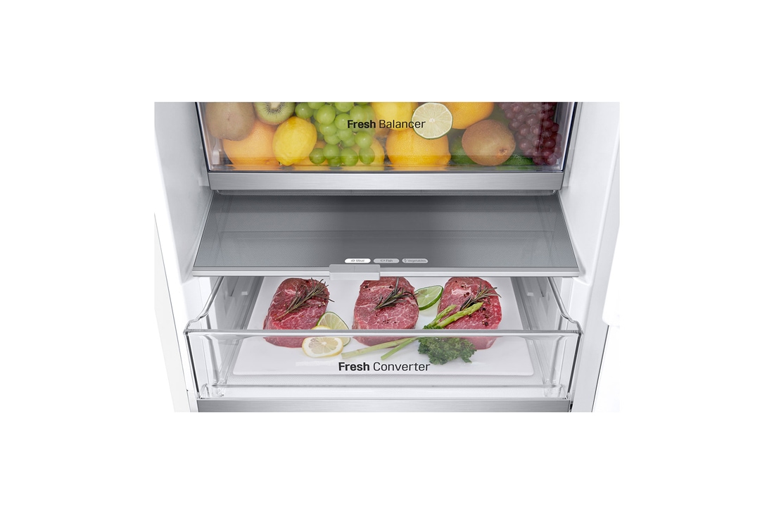 LG Hladnjak sa zamrzivačem u donjem dijelu, DoorCooling+™ tehnologija, kapacitet 387L, GBV7280CSW, GBV7280CSW, thumbnail 7