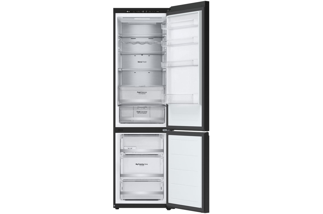 LG Hladnjak sa zamrzivačem u donjem dijelu, DoorCooling<sup>+</sup>™ tehnologija, kapacitet 387L, Otvorena prednja vrata bez pogleda na hranu, GBB72BM9DQ, thumbnail 3