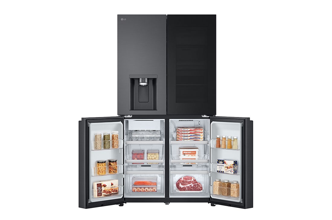 LG InstaView™ hladnjak s četiri vrata, DoorCooling⁺™, Craft Ice™ i ThinQ™ tehnologija, kapacitet 638L, Prikaz detalja ladice, GMG960EVEE, thumbnail 12