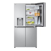 LG InstaView™ hladnjak s četiri vrata, DoorCooling+™, Craft Ice™ i ThinQ™ tehnologija, kapacitet 638L, Otvorena lijeva vrata s pogledom na hranu, GMG960MBEE, thumbnail 11