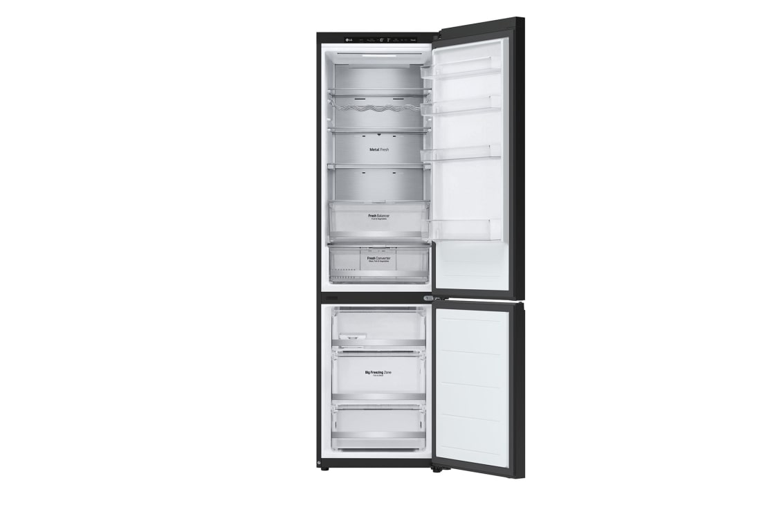 LG Hladnjak sa zamrzivačem u donjem dijelu, DoorCooling+™ i ThinQ™ tehnologija, kapacitet 387L, Otvorena prednja vrata bez pogleda na hranu, GBB72TW9DQ, thumbnail 3
