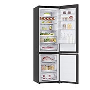 LG Hladnjak sa zamrzivačem u donjem dijelu, DoorCooling+™ i ThinQ™ tehnologija, kapacitet 387L, Otvorena lijeva vrata s pogledom na hranu, GBB72TW9DQ, thumbnail 10