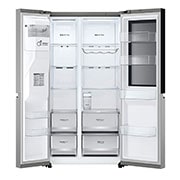 LG InstaView™ Side-by-Side hladnjak, DoorCooling+™ i ThinQ™ tehnologija, kapacitet 635L, Otvorena prednja vrata bez pogleda na hranu, GSGV81PYLL, thumbnail 4