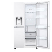 LG Side-by-Side hladnjak, DoorCooling+™ tehnologija, kapacitet 635L, Otvorena lijeva vrata bez pogleda na hranu, GSLV71SWTE, thumbnail 5
