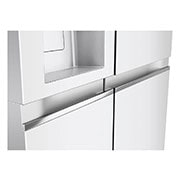 LG Side-by-Side hladnjak, DoorCooling+™ tehnologija, kapacitet 635L, Pogled s detaljima ručke, GSLV71SWTE, thumbnail 8